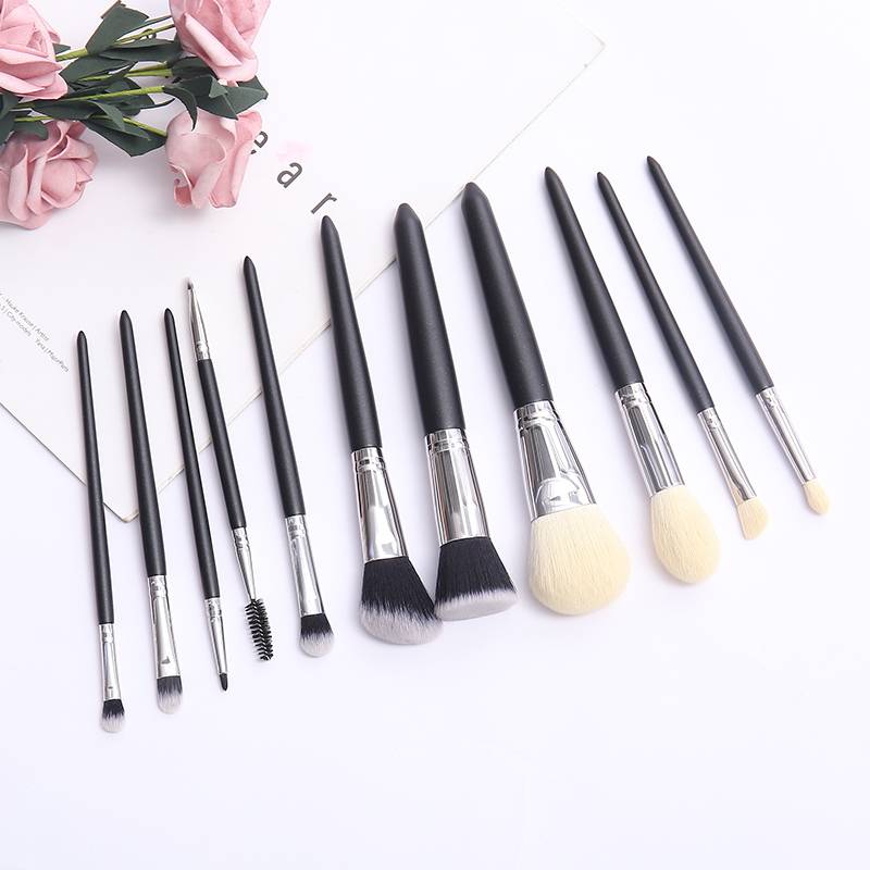 11pcs Makeup Brush Star Handle Fiber Brush Fine Aluminum Tube Handmade Professional Basic Makeup Tool Set maange makeup brushes